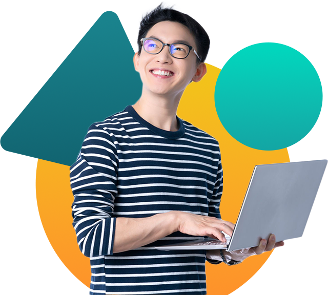 Young developer working on digital projects related to web design and development in Singapore.